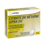 Citrate De Betaïne Upsa 2 G Comprimés Effervescents Sans Sucre Citron 2t/10 à Cavignac
